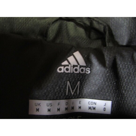 adidas Climastorm Mens Short Sleeve 1/4 Zip Windbreaker Golf Jacket M Black Gray - Picture 7 of 11